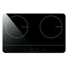 Métal Shell Crystal Glass Double Cooktop Induction